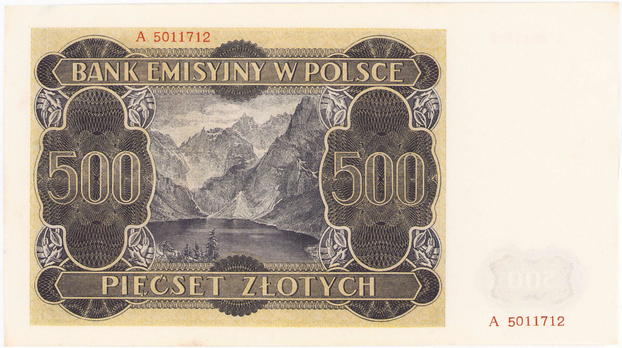 500 złotych 1940  - seria A